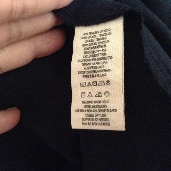 NWT Free People Off Campus Navy Blue Gold Metallic Oversized Button Front Top - Picture 16 of 16